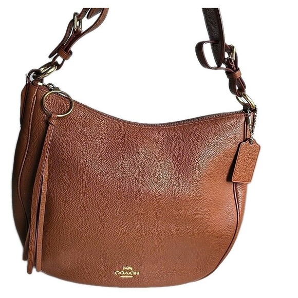 EUC Coach Sutton Hobo No. 35593 in Saddle Brown Pebbled Leather 12"x10"x3" - Picture 2 of 15